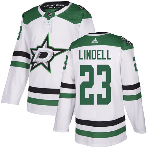 Adidas Dallas Stars 23 Esa Lindell White Road Authentic Youth Stitched NHL Jersey